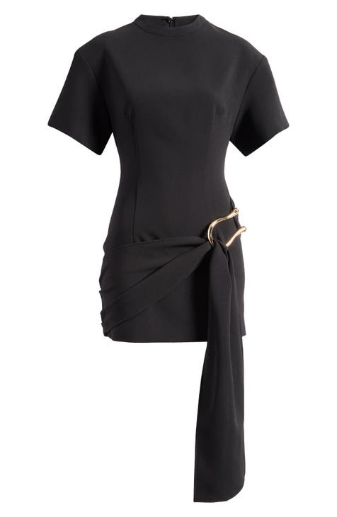 Martini Draped Belt Mini Dress