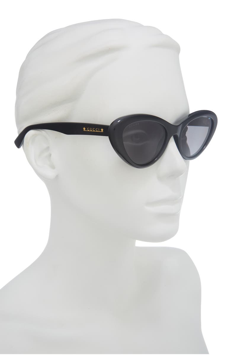 Gucci Cat Eye Sunglasses, Alternate, color, Black Black Grey