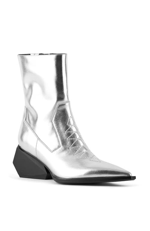 United Nude Ricky West Mid Boot In Silver