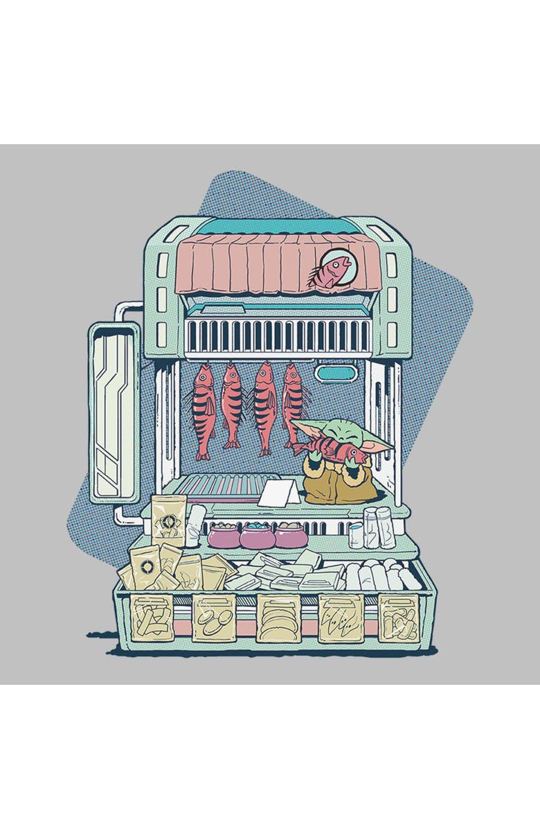 Star Wars: The Mandalorian and Grogu Women's Star Wars The Mandalorian and Grogu The Child Street Stall  Graphic T-Shirt, Alternate, color, Athletic Heather