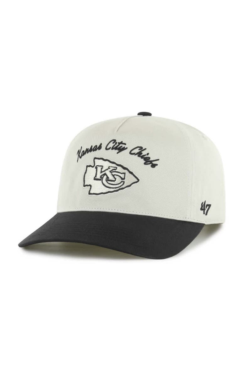 '47 Men's '47 Cream/Black Kansas City Chiefs Safe Bet Stable Hitch Adjustable Hat, Main, color, 