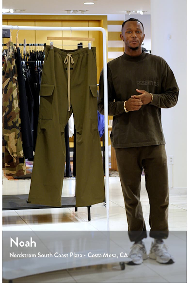 Bonded Nylon Blend Cargo Drawstring Field Pants video