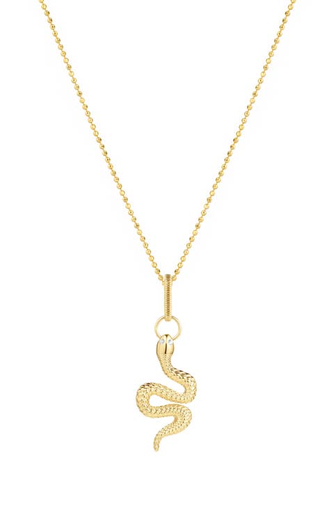 Snake Goddess Cubic Zirconia Pendant Necklace