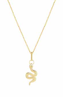 GABI RIELLE Snake Goddess Cubic Zirconia Pendant Necklace