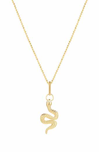 GABI RIELLE Snake Goddess Cubic Zirconia Pendant Necklace