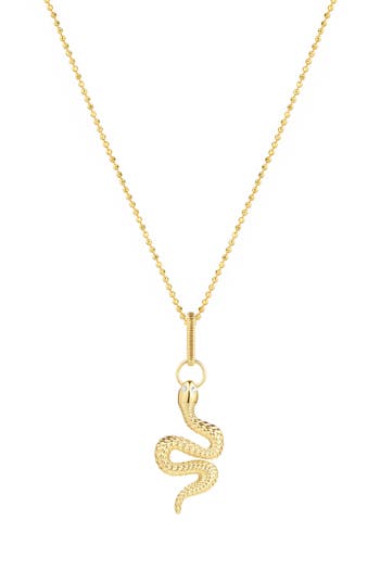 Gabi Rielle Snake Goddess Cubic Zirconia Pendant Necklace