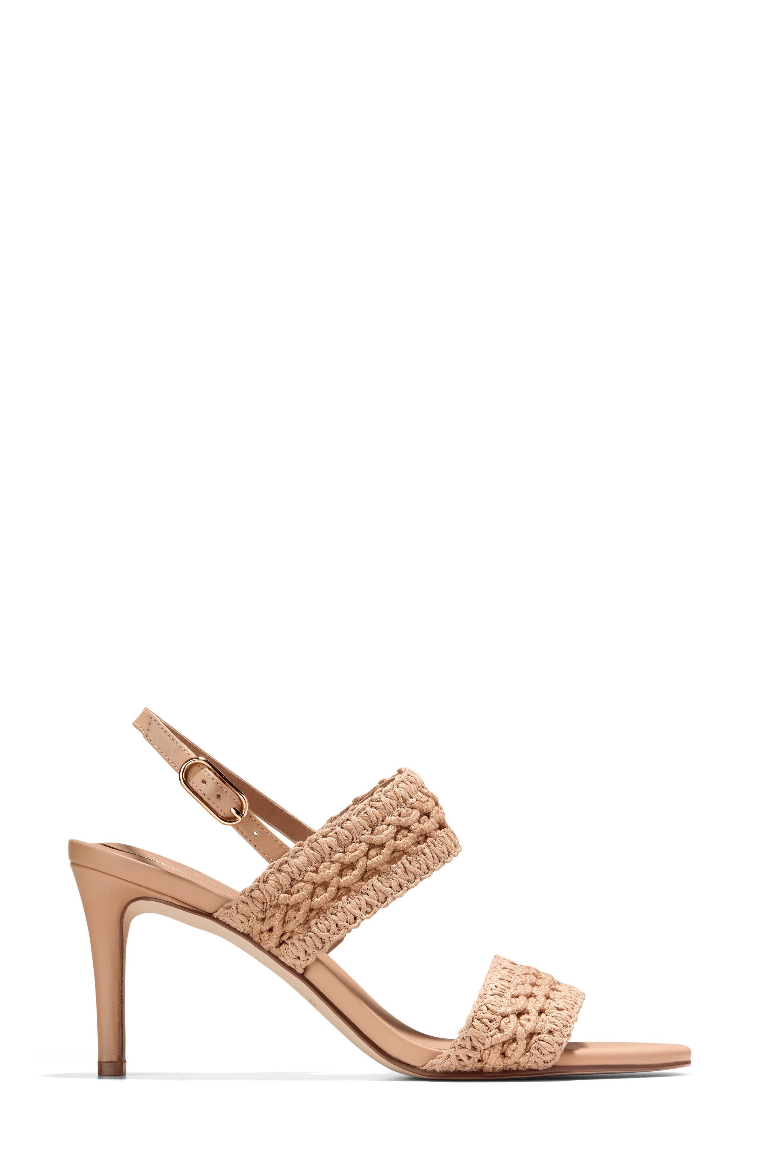 Harlan Woven Double Band Slingback Sandal, Alternate, color, TUSCAN SAND WOVEN FABRIC