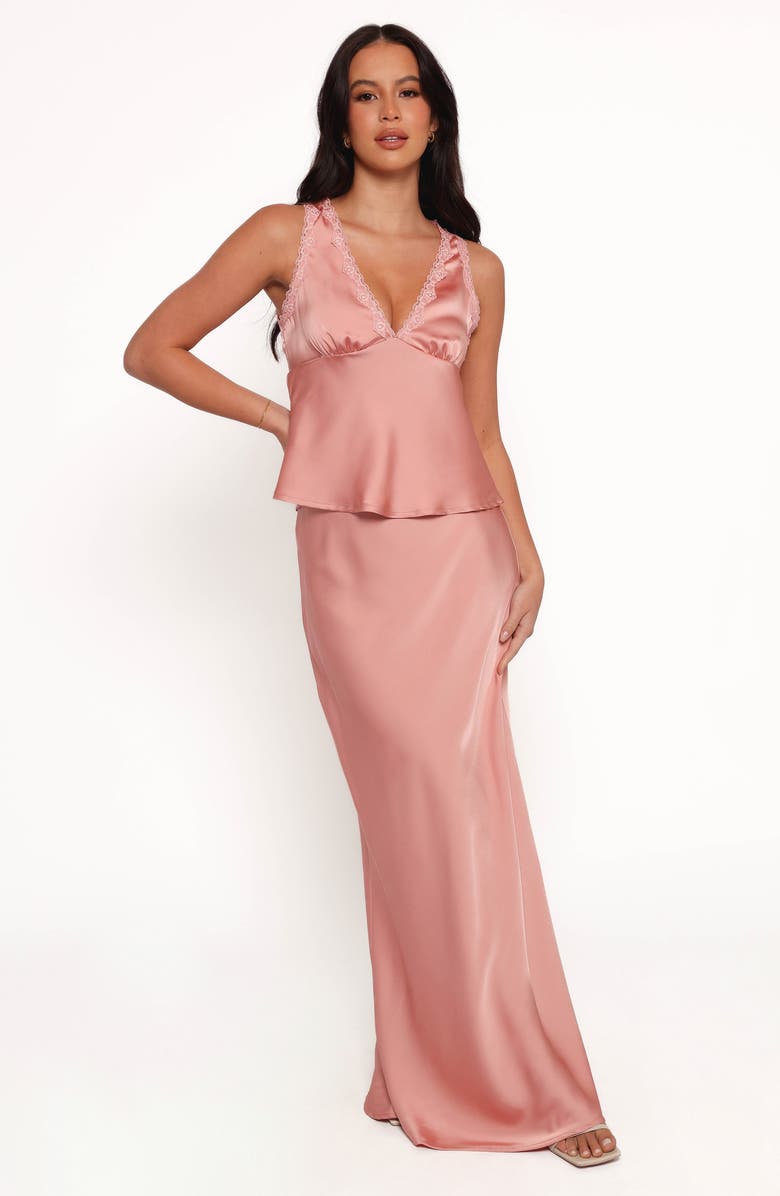 Petal & Pup Kelso Lace Trim Satin Tank, Alternate, color, Pink