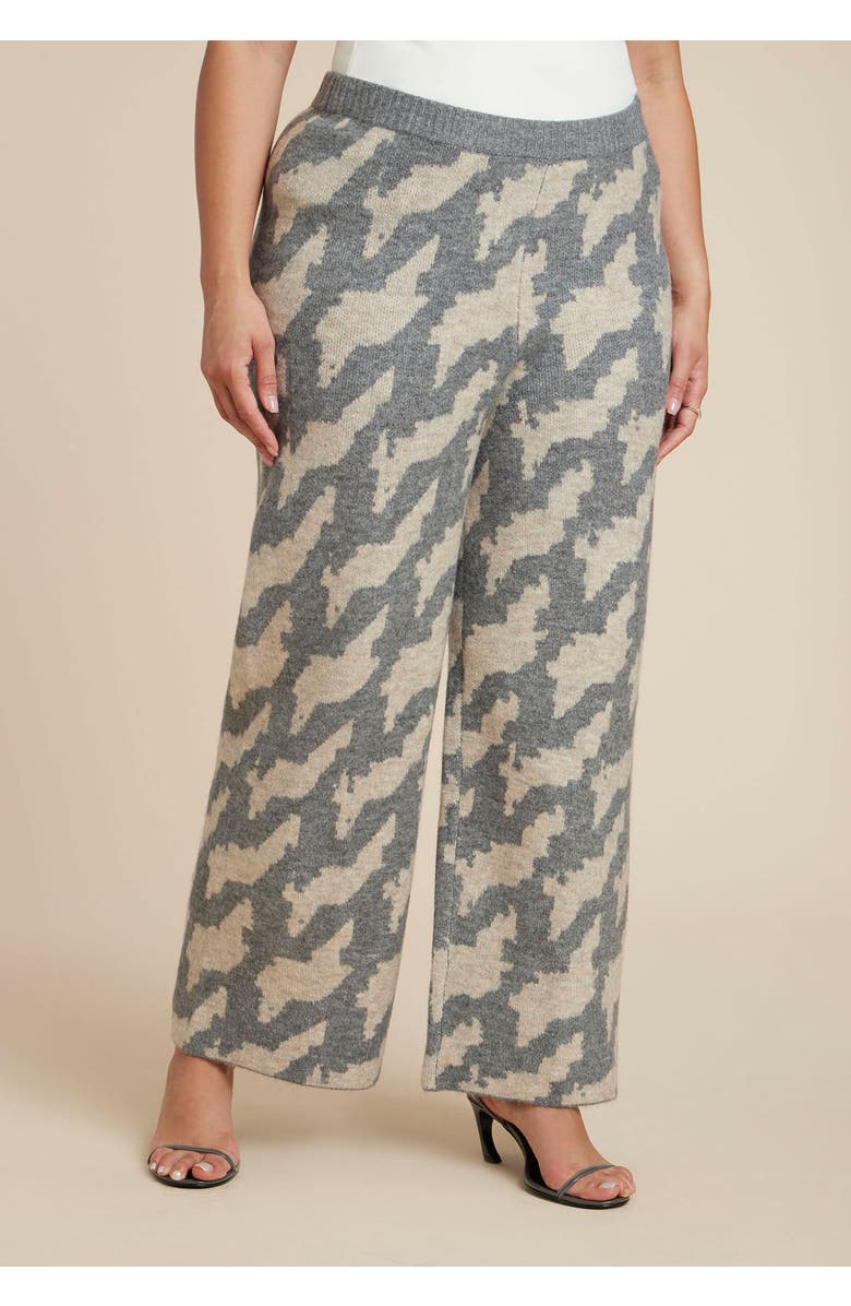 ELOQUII Intarsia Sweater Pant, Alternate, color, Geo Wave