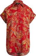 Lauren Ralph Lauren Floral Print Linen Shirt