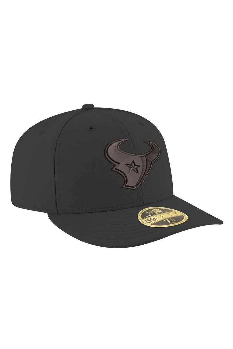 Men's New Era  Black Houston Texans 59Fifty II Low Profile Fitted Hat, Alternate, color, Black