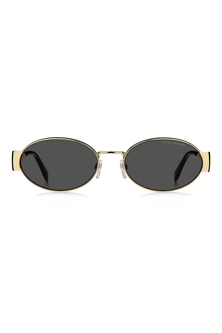 58mm Oval Sunglasses, Main, color, GOLD BLACK