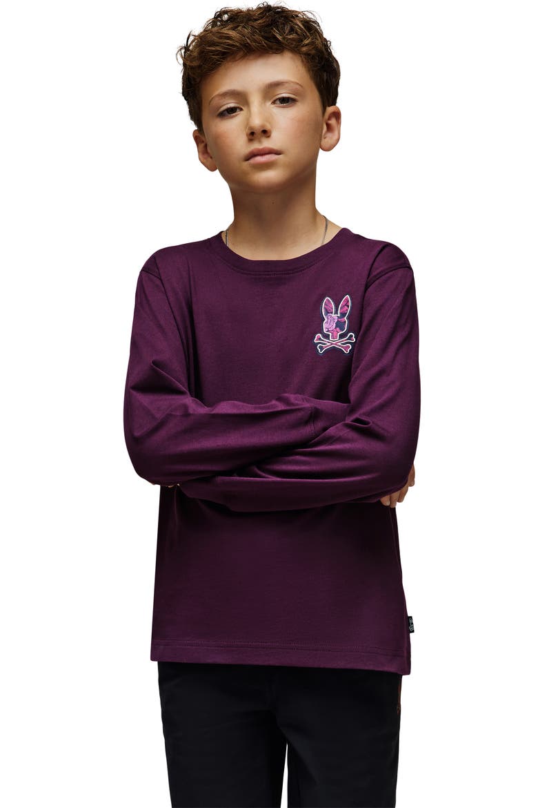Kids' Rowen Pima Cotton Graphic T-Shirt, Alternate, color, POTENT PURPLE
