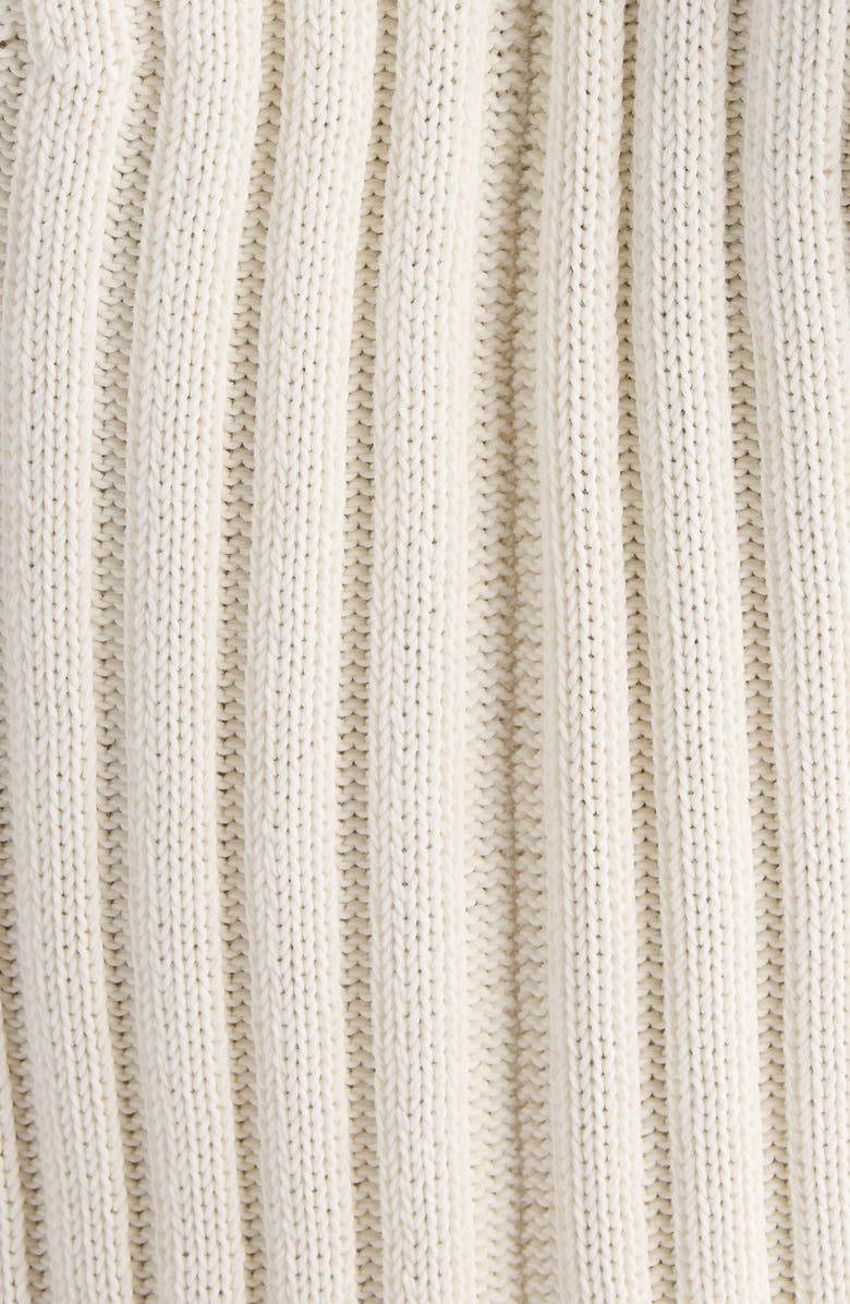Acne Studios Kluid Cotton Rib Cardigan, Alternate, color, Off White