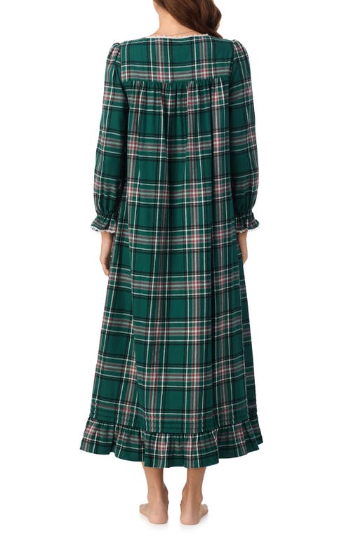 Eileen West Flannel Ballet Nightgown In Green