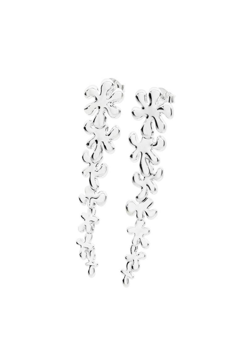 Splash Taper Drop Earring, Main, color, Sterling Silver