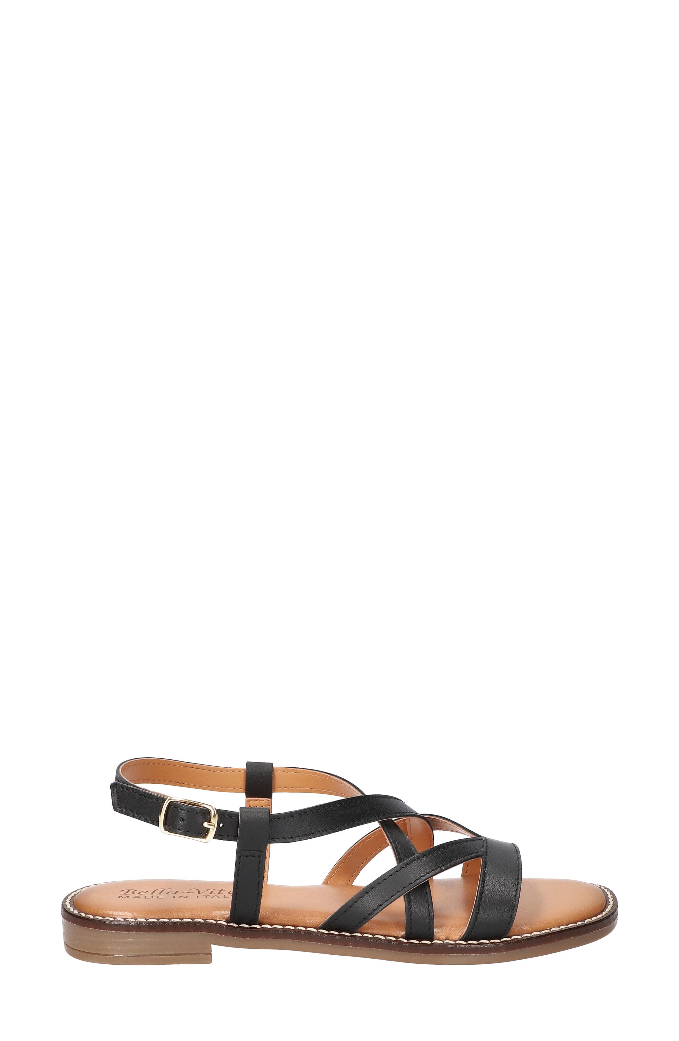 Bella Vita Tya Strappy Sandal, Alternate, color, Black Italian Leather