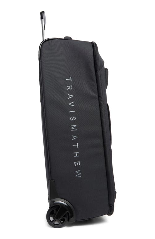 Travismathew Red Adventure Travel Roller Carry-on Suitcase In Black