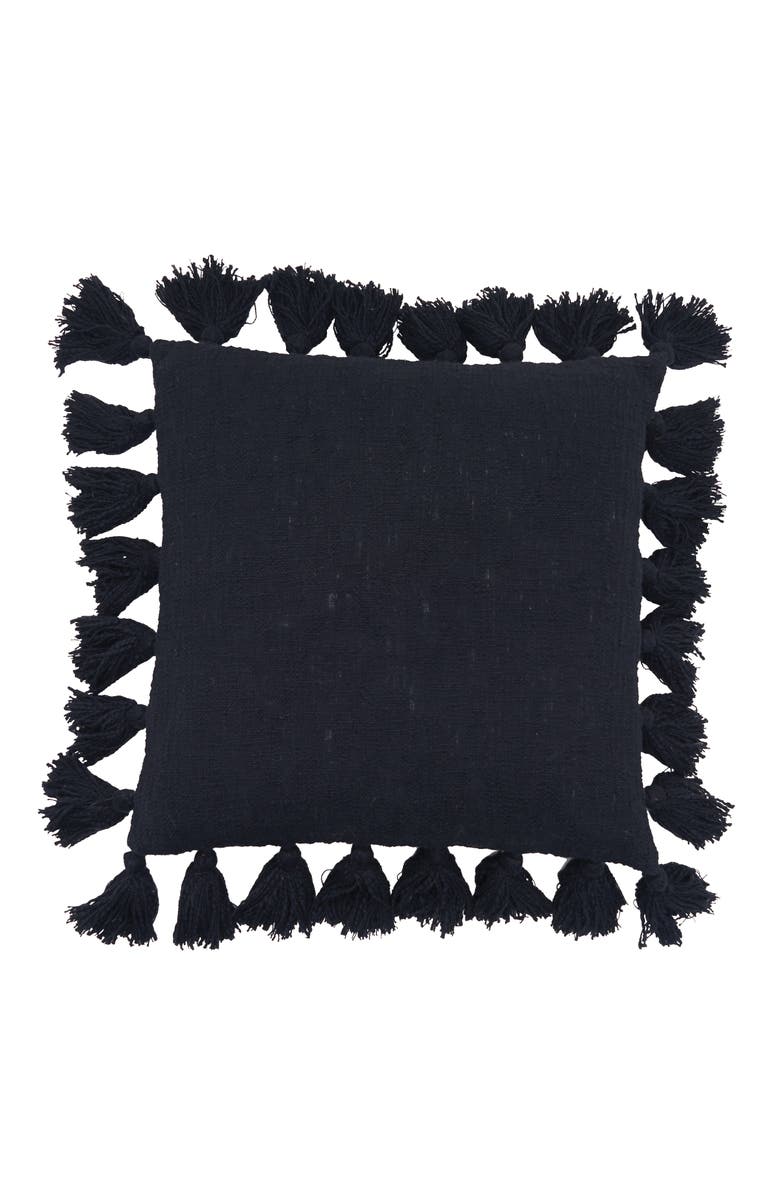 carol & frank Devin Solid Cotton Decorative Throw Pillow, GET, Main, color, Black