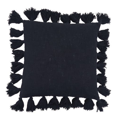 Carol & Frank Devin Solid Cotton Decorative Throw Pillow, Get In Black