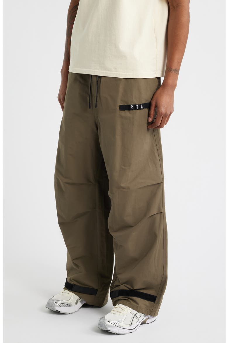 Frederic Oversize Parachute Pants, Alternate, color, DUSTY OLIVE
