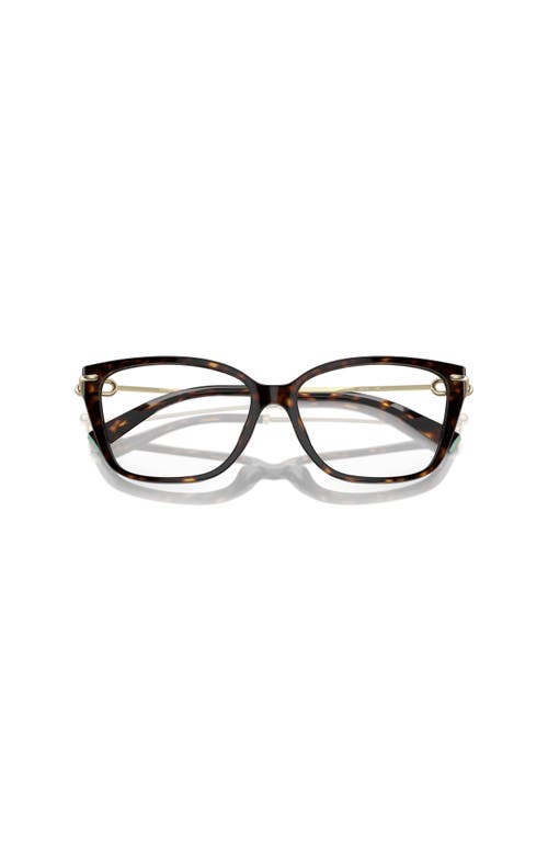 Tiffany & Co . 53mm Rectangle Optical Glasses In Brown