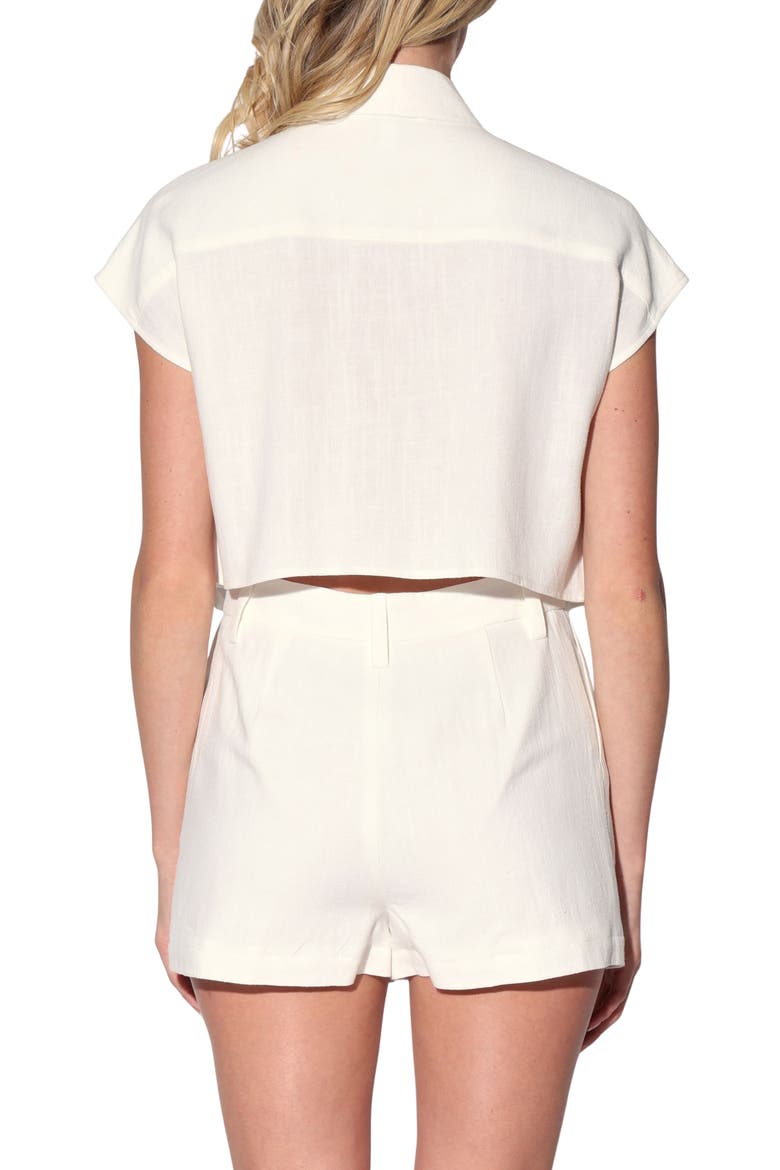 Bryce Crop Denim Top, Alternate, color, IVORY