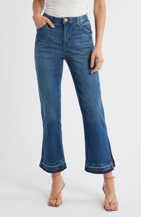 Bennett High Waist Ankle Flare Jeans (Blue Artisanal) (Regular & Petite)