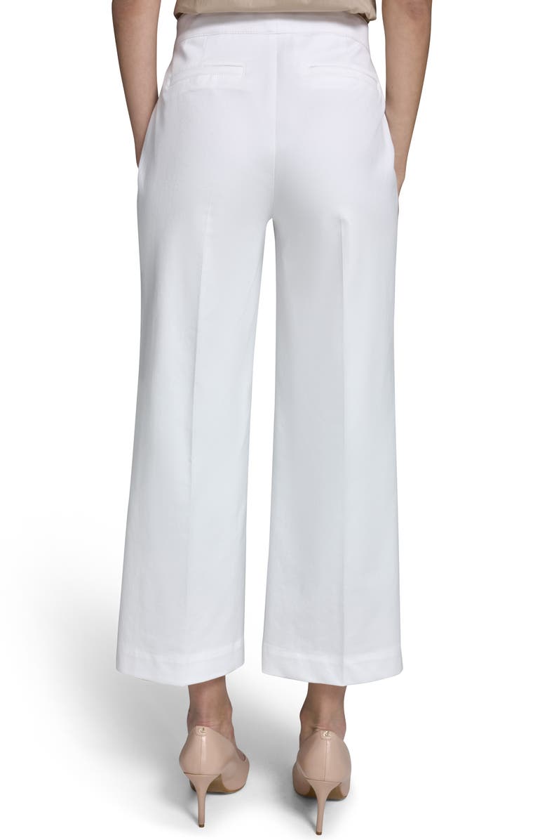 KARL LAGERFELD PARIS Bow Pocket Crop Pants, Alternate, color, Soft White
