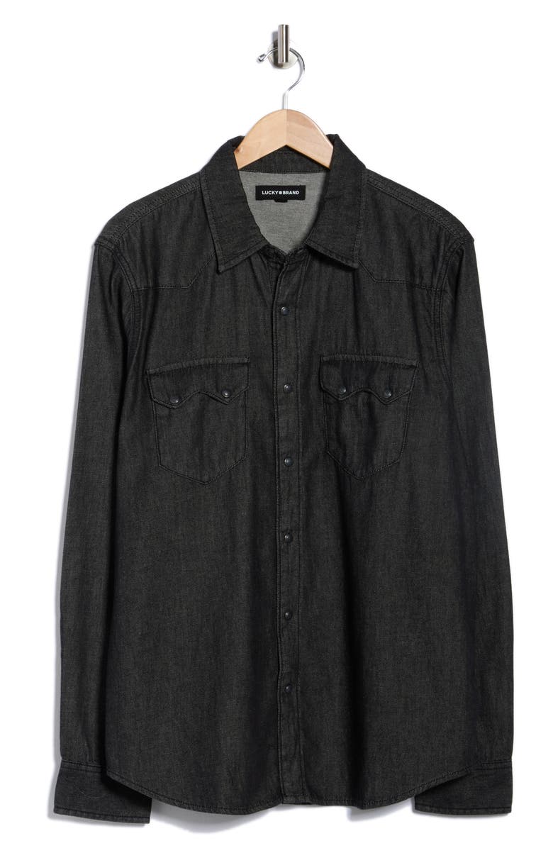 Lucky Brand Western Shirt, Alternate, color, Granville Black