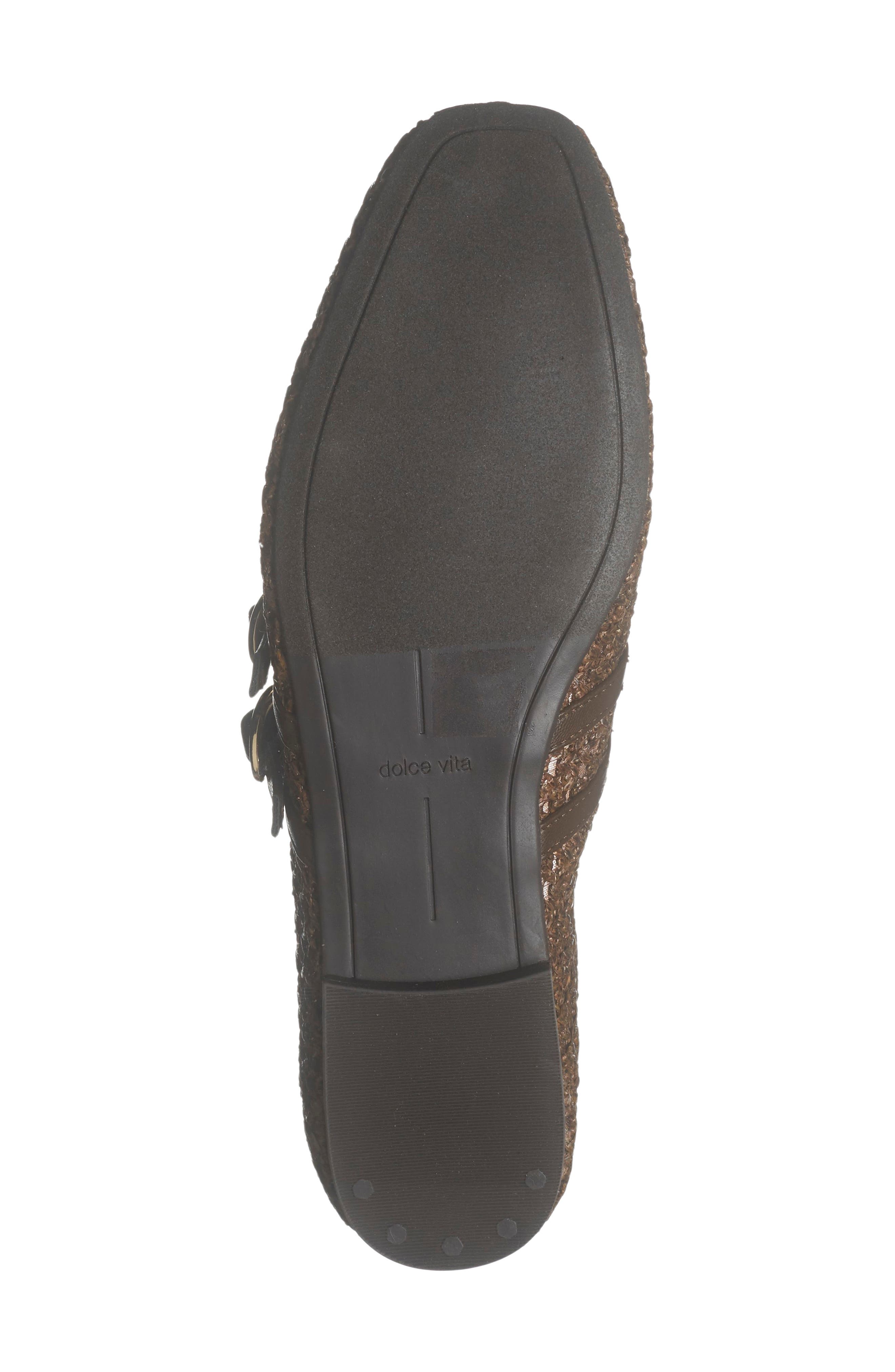 Dolce Vita Alenia Woven Mary Jane Flat, Alternate, color, Chocolate Raffia