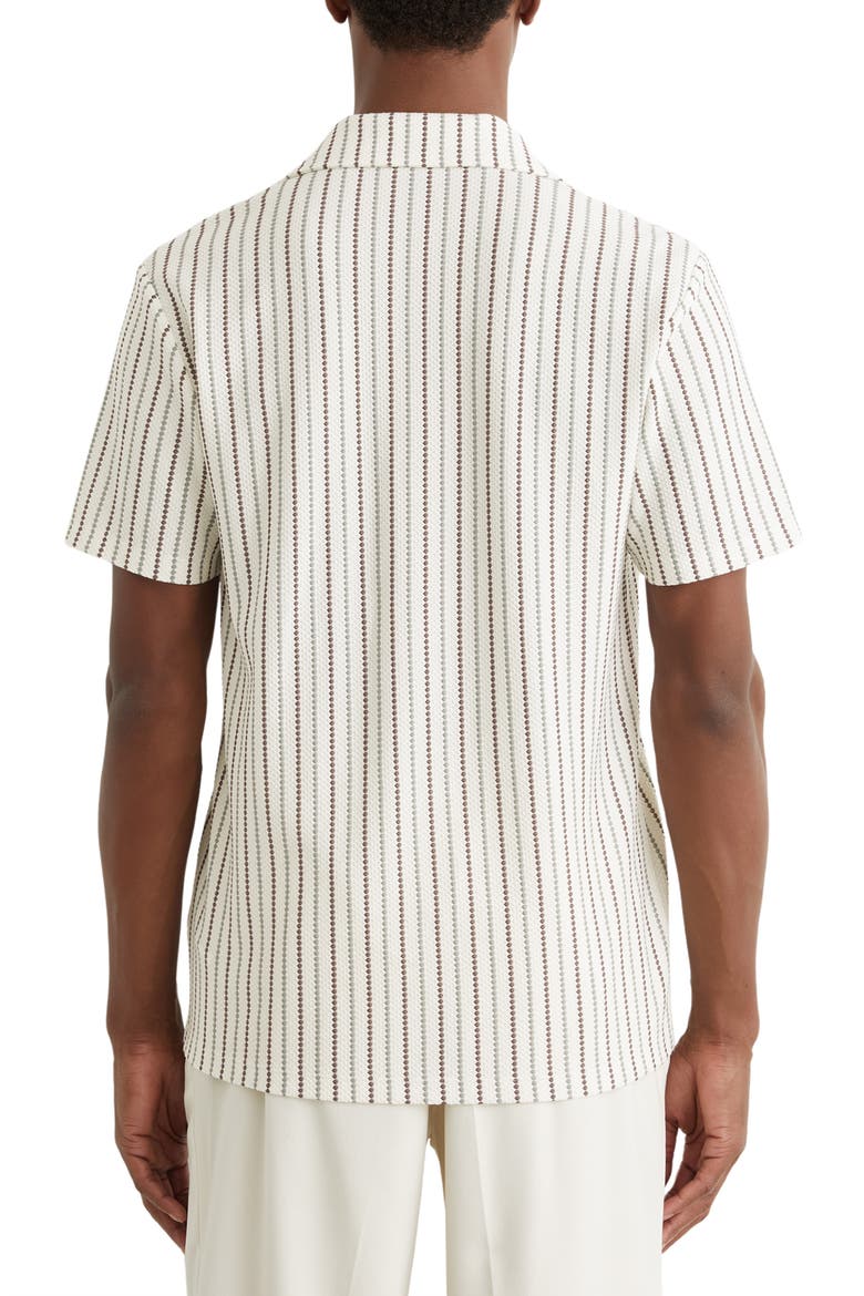 Percey Stripe Camp Shirt, Alternate, color, GREEN/ BROWN MULTI