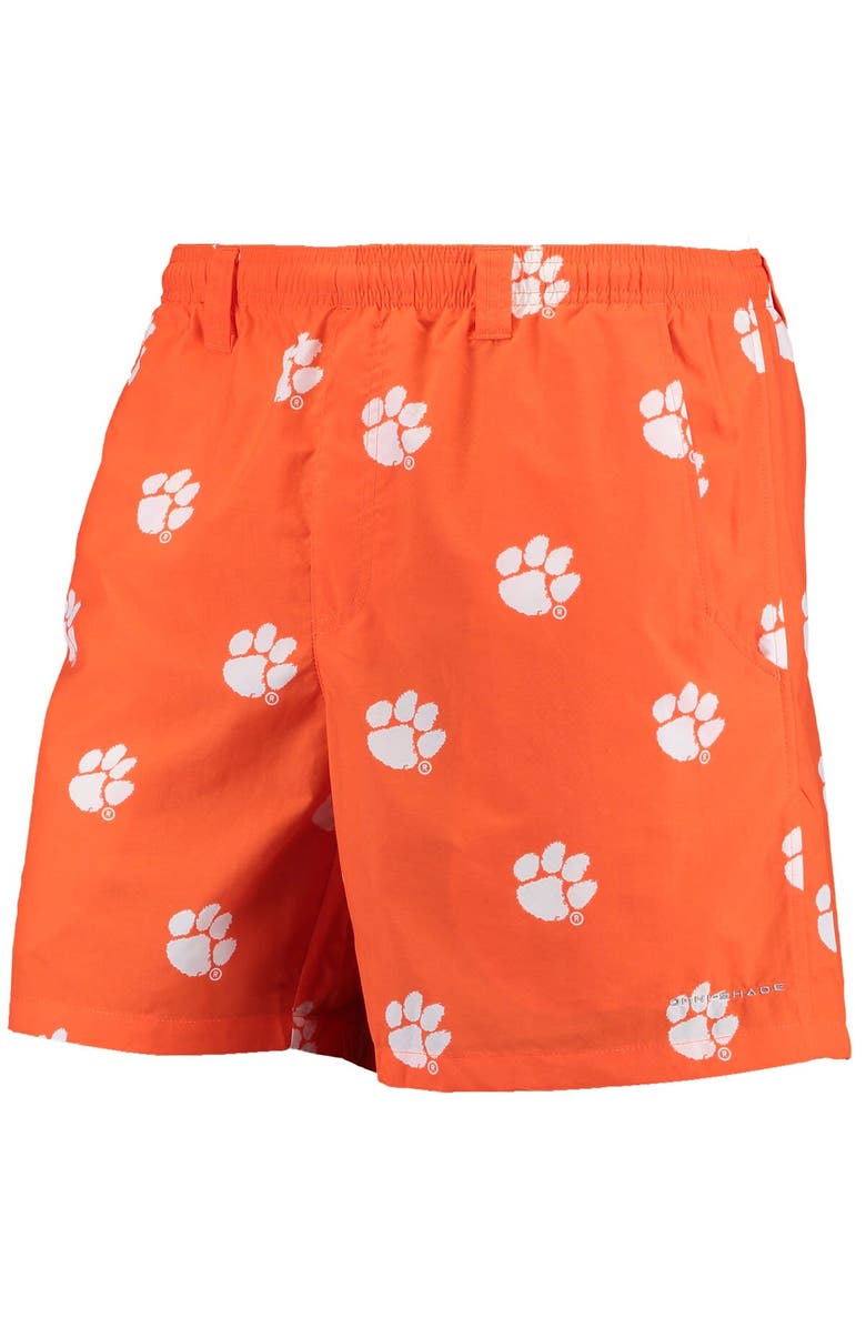 Columbia Men's Columbia Orange Clemson Tigers PFG Backcast II Omni-Shade Hybrid Shorts, Main, color, 
