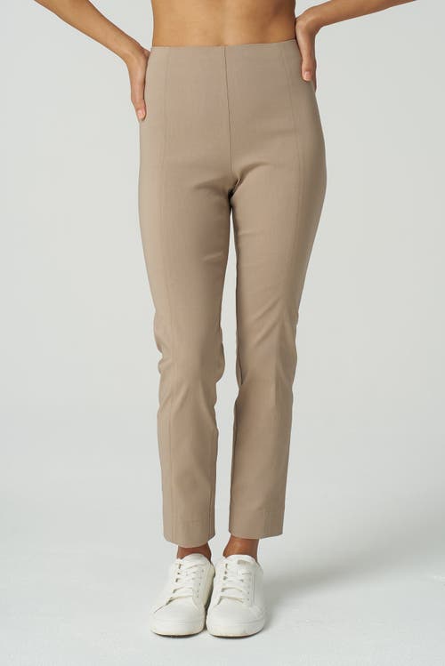 Franne Golde All Season Slim Stretch Ankle Pant With Back Slit