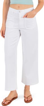 Hurley Horizon Patch Pocket Ankle Wide Leg Twill Pants