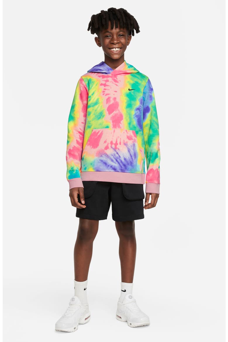 Kids' Tie Dye Hoodie, Alternate, color, ARCTIC PUNCH