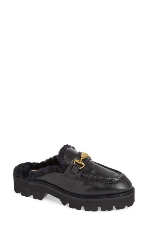 Cortina Faux Fur Lug Loafer Mule (Women)