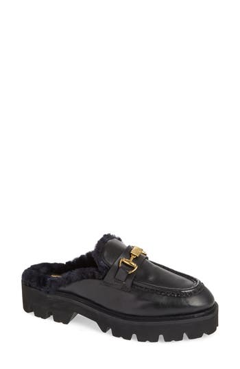 ROBERTO CAVALLI ROBERTO CAVALLI CORTINA FAUX FUR LUG LOAFER MULE