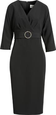 Eliza J Faux Wrap Cocktail Dress