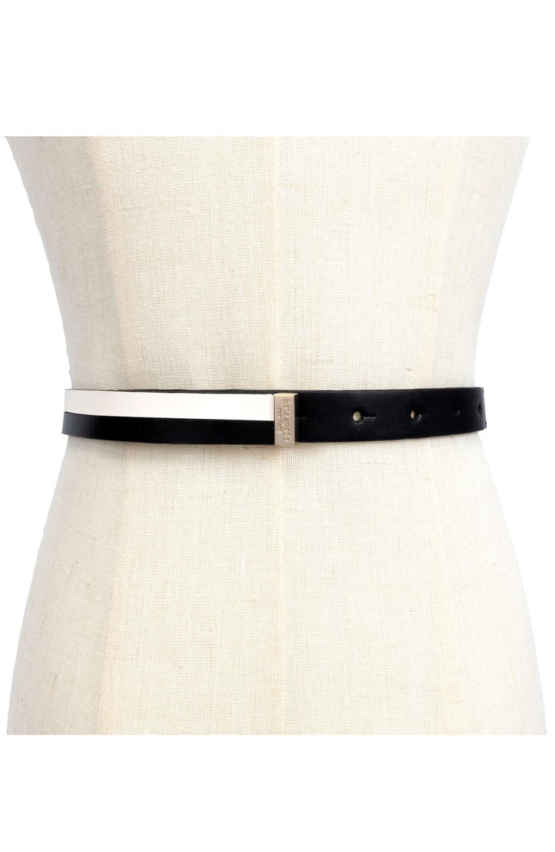 Kate Spade New York two-tone bow belt, Alternate, color, 