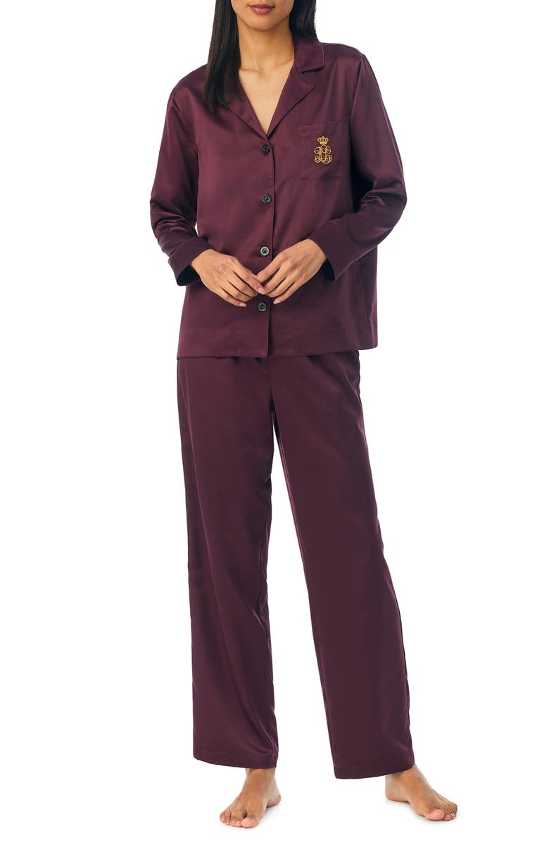 Lauren Ralph Lauren Satin Pajamas, Main, color,