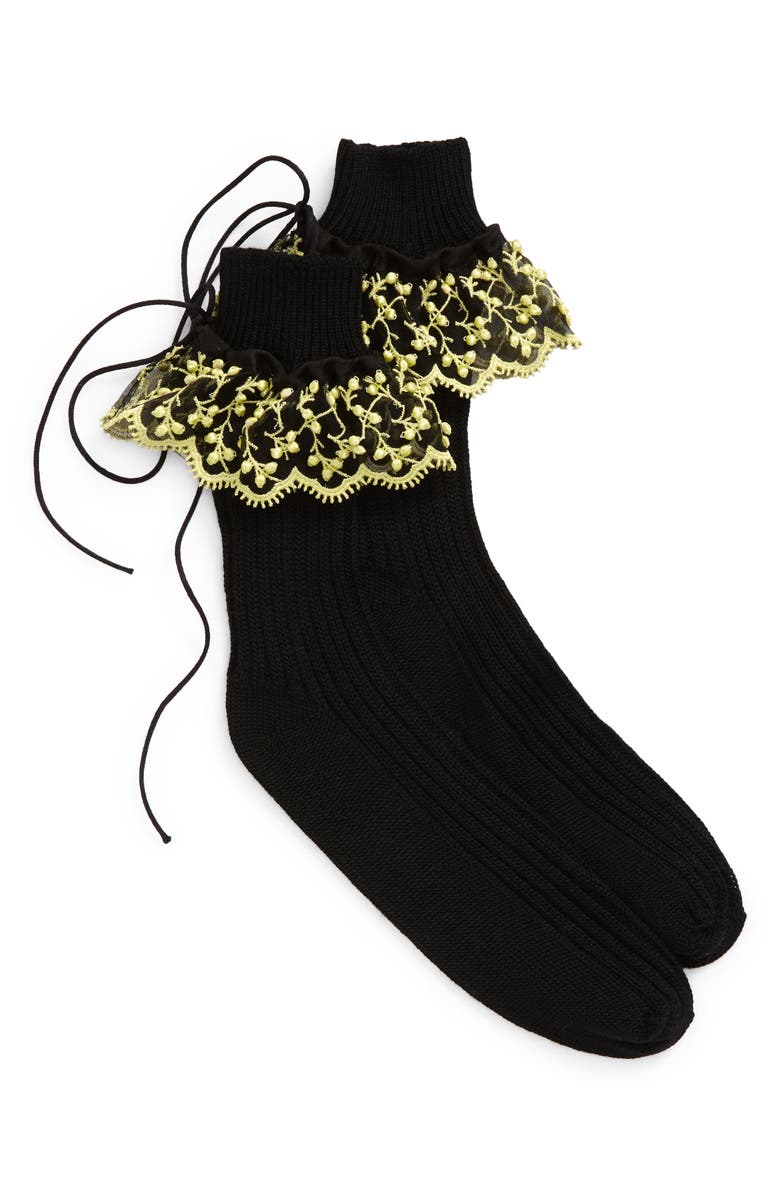 Cecilie Bahnsen Ginny Recycled Cashmere Blend Socks, Main, color, 