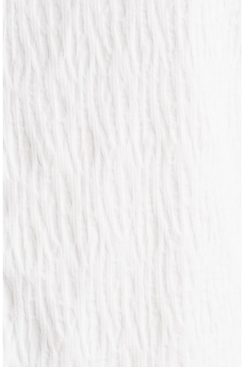 Calyx Cotton Blend Jacquard Short Sleeve Button-Up Shirt, Alternate, color, WHITE