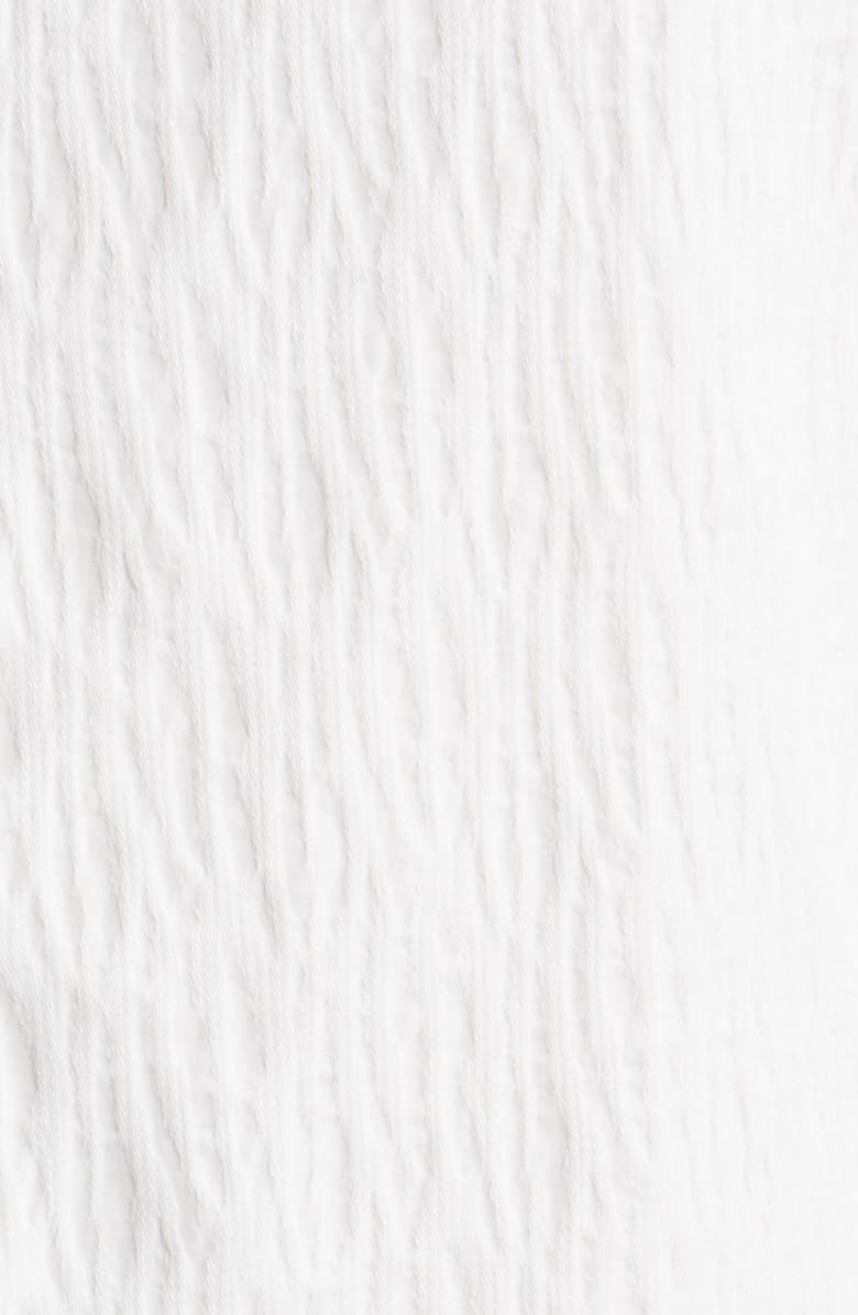 Robert Barakett Calyx Cotton Blend Jacquard Short Sleeve Button-Up Shirt, Alternate, color, White