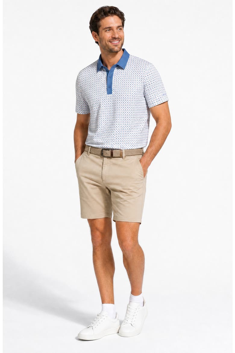 Geo Tech Jersey Golf Polo, Alternate, color, WHITE