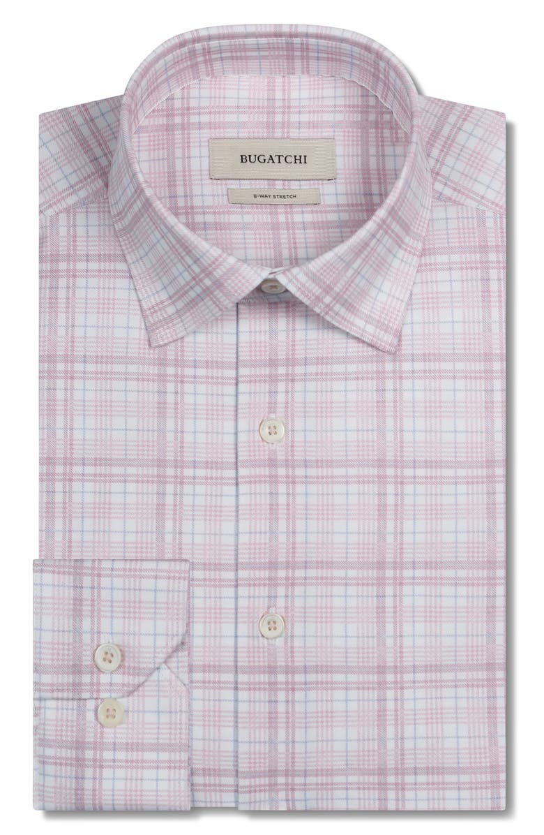 Bugatchi James OoohCotton<sup>®</sup> Plaid Button-Up Shirt, Main, color, Pink