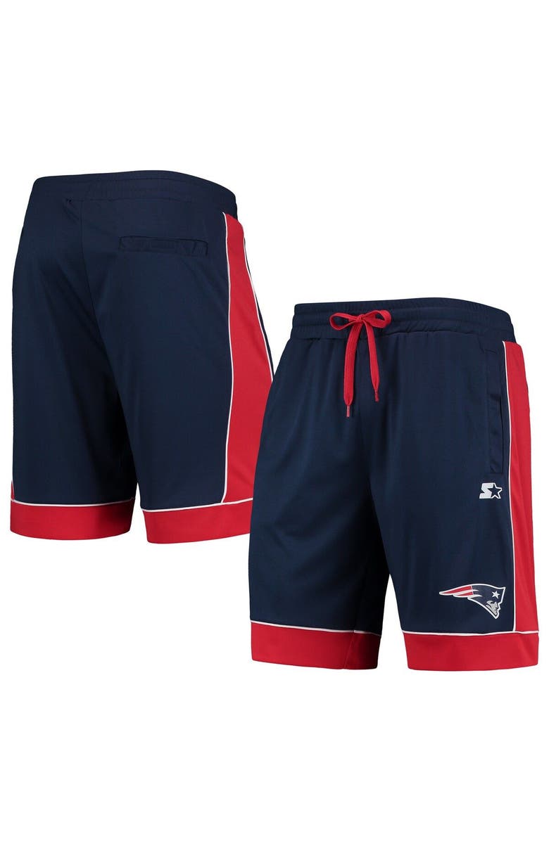 STARTER Men's Starter Navy/Red New England Patriots Fan Favorite Fashion Shorts, Main, color, Navy