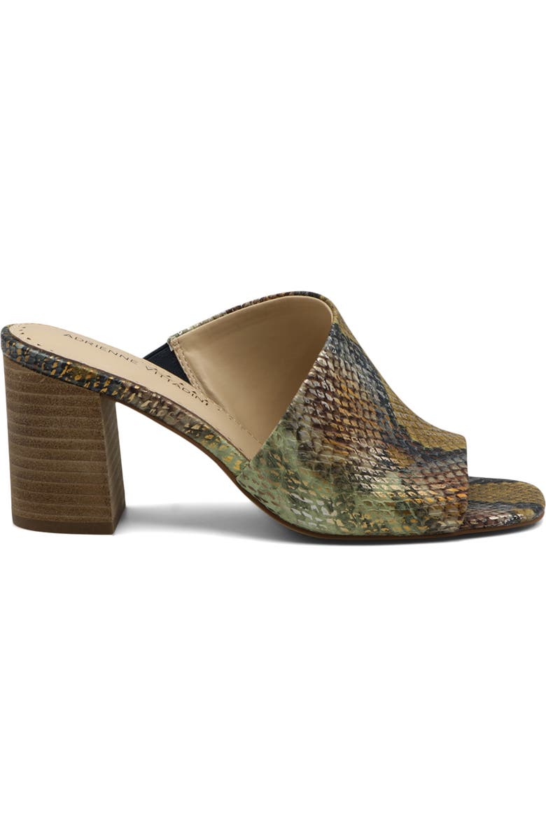 Adrienne Vittadini Albi Snakeskin Embossed Block Heel Sandal, Alternate, color,