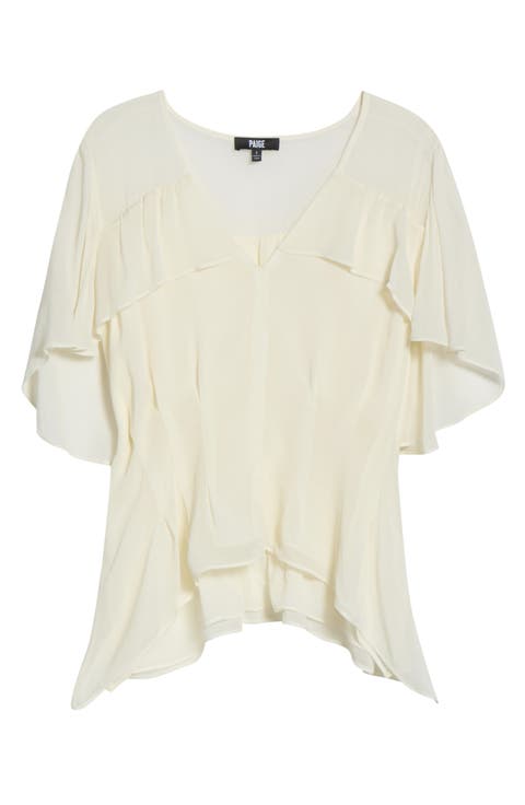 Willa Cape Shoulders Silk Top