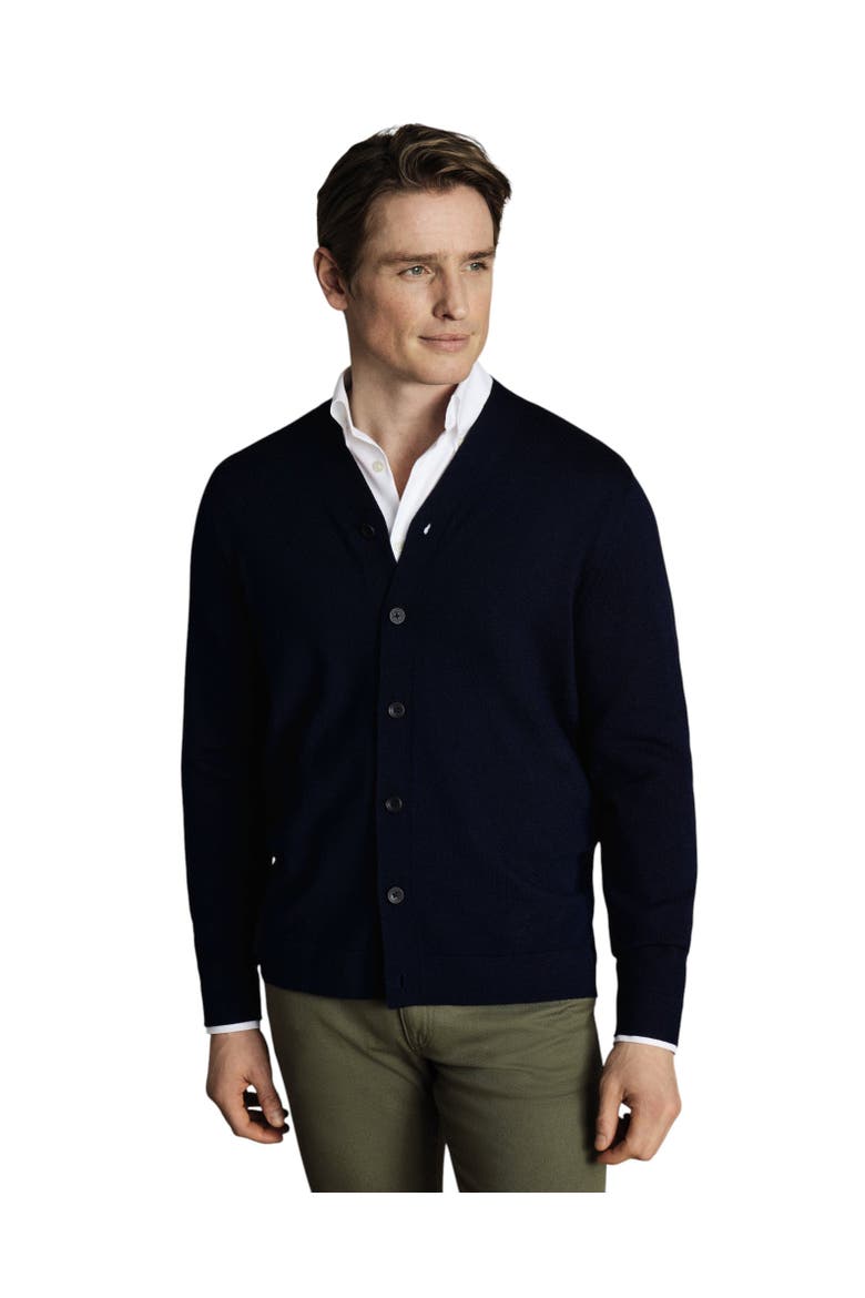 Merino Button Up Cardigan, Main, color, Navy